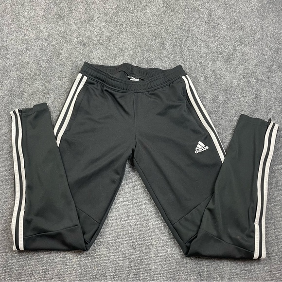 ADIDAS women’s Black Athletic Track Pants skinny fit Black/white size: Small - Picture 3 of 11